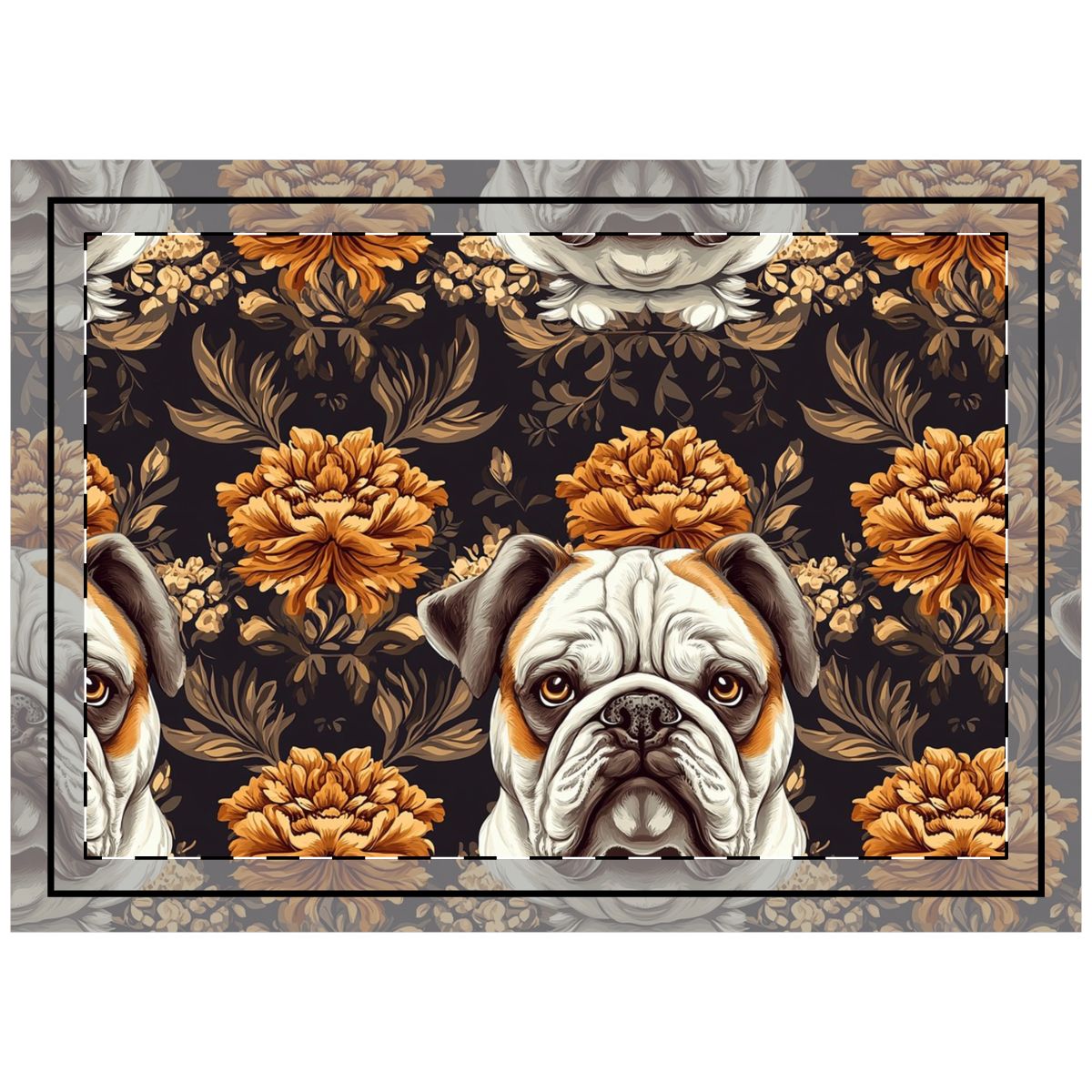 Midnight Majesty Bulldogs Throw Pillow