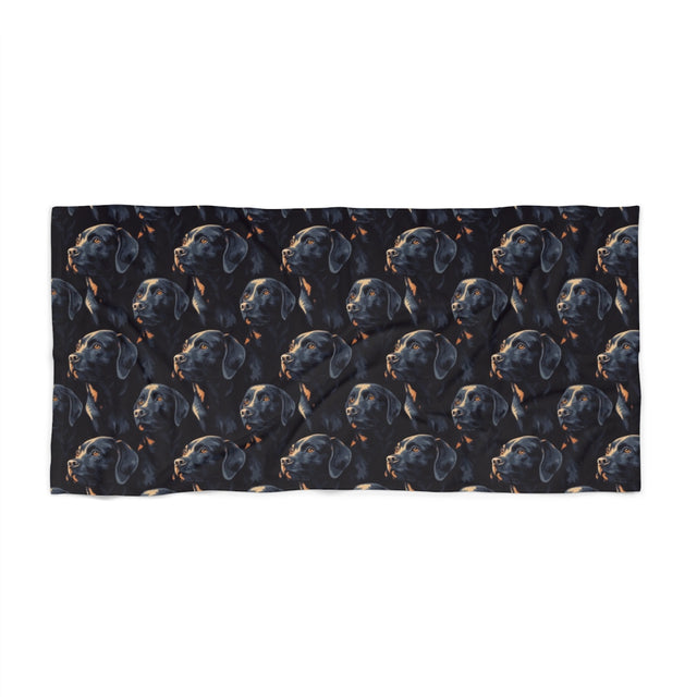Midnight Muse Labradors Beach Towel
