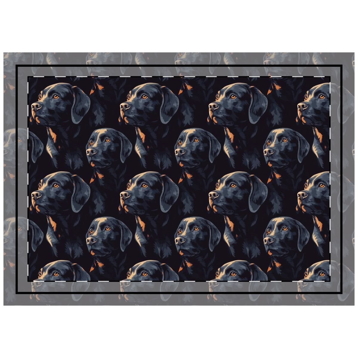 Midnight Muse Labradors Throw Pillow