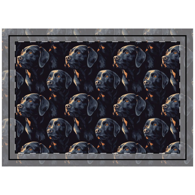 Midnight Muse Labradors Throw Pillow