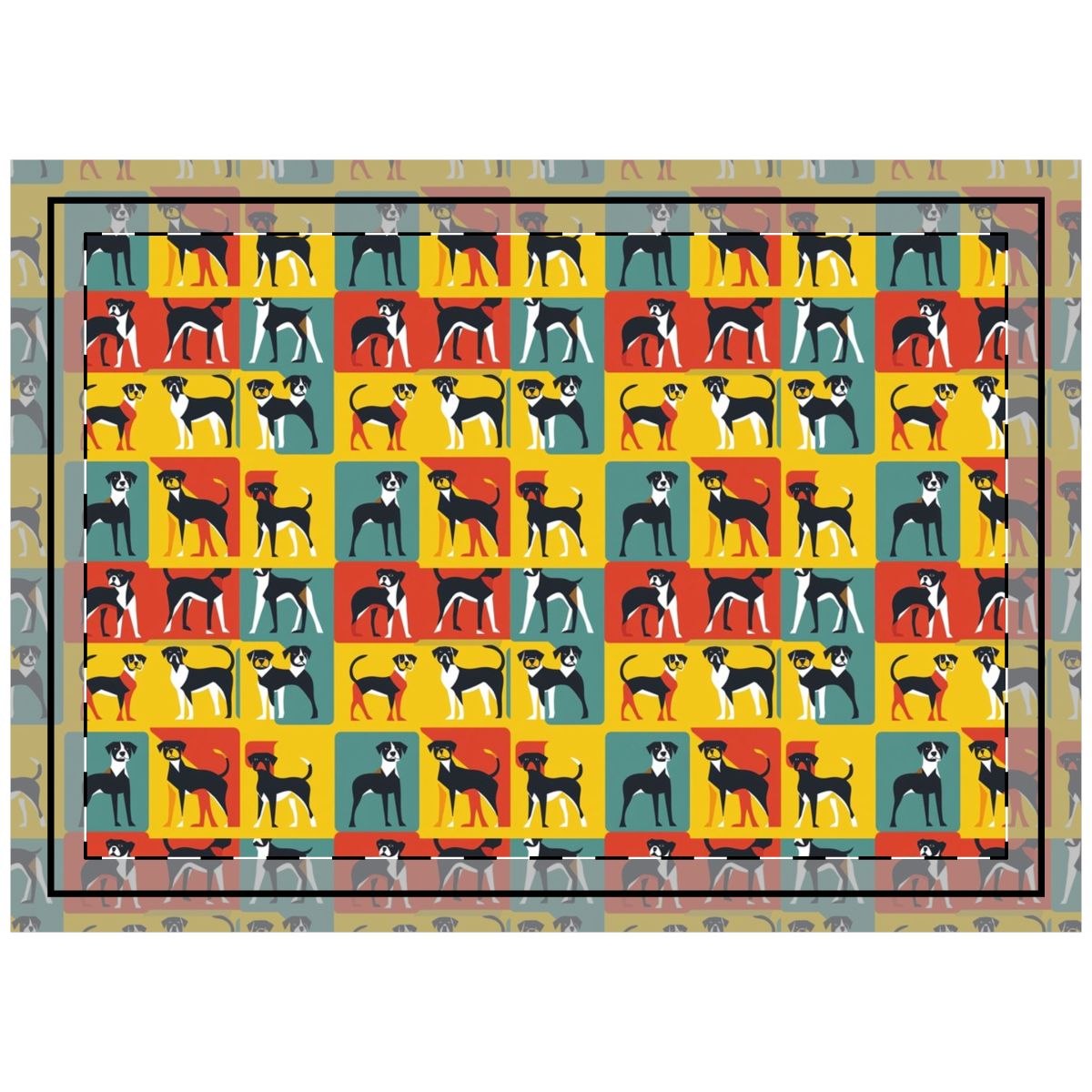 Modernist Hound Gallery Throw Pillow