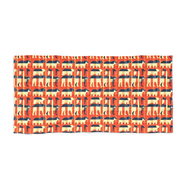 Modernist Maze Labs Beach Towel