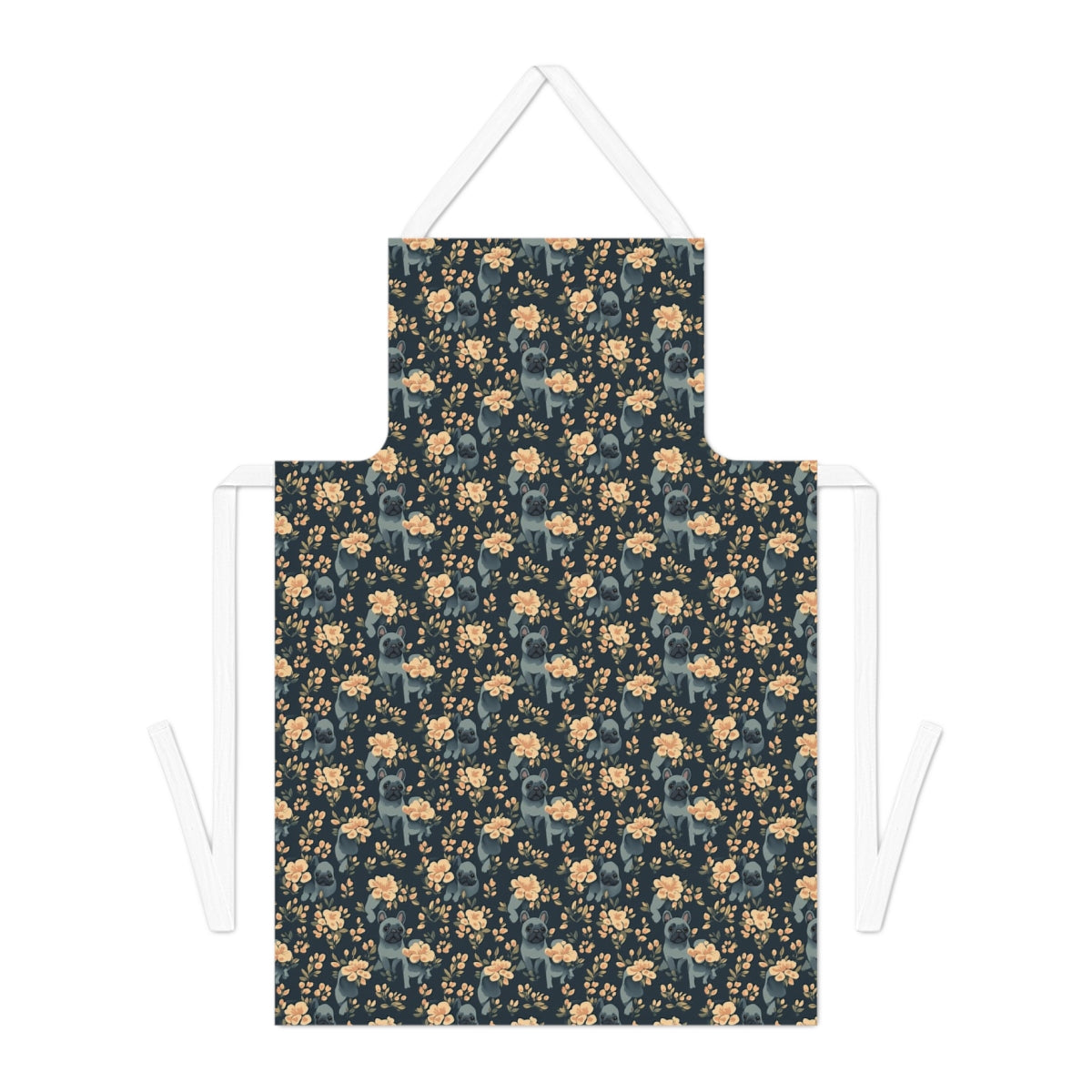 Moonlit Garden French Bulldogs Apron