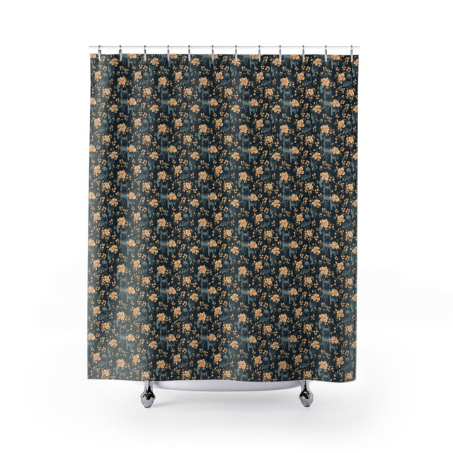 Moonlit Garden French Bulldogs Shower Curtain