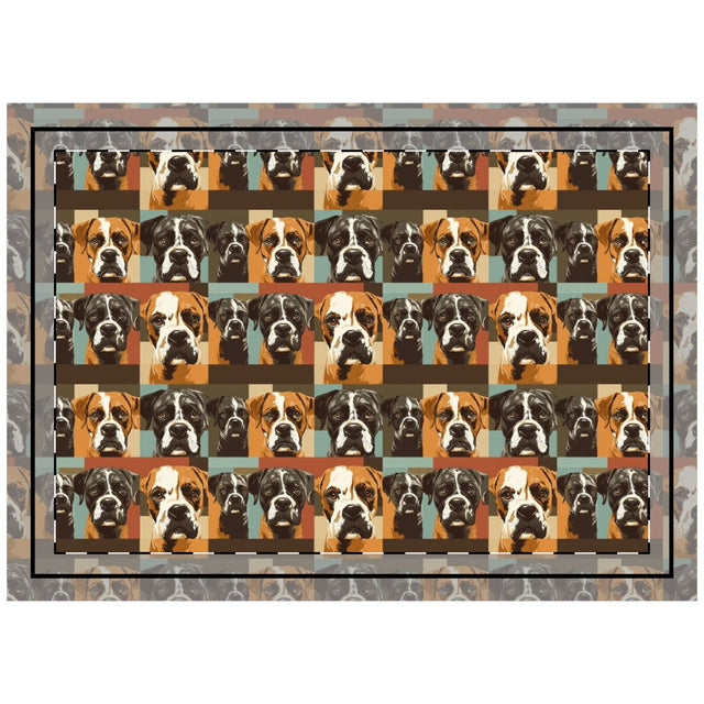 Mosaic Portrait Gallery Throw Pillow