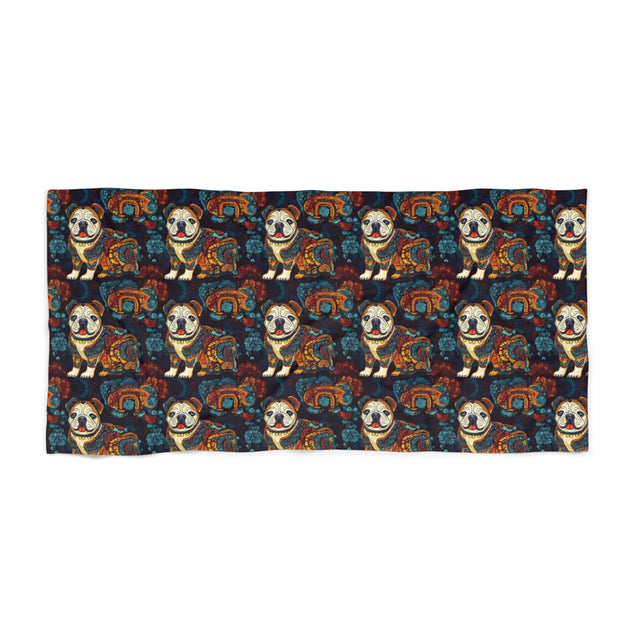 Mystic Mandala Bulldogs Beach Towel