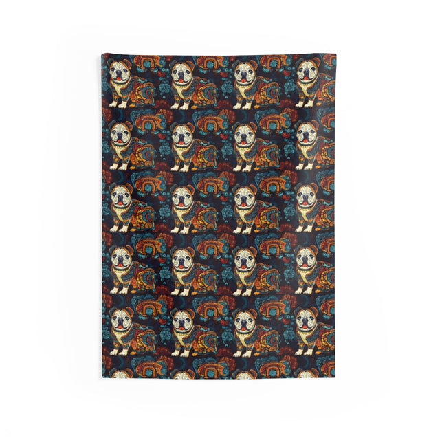 Mystic Mandala Bulldogs Wall Tapestry