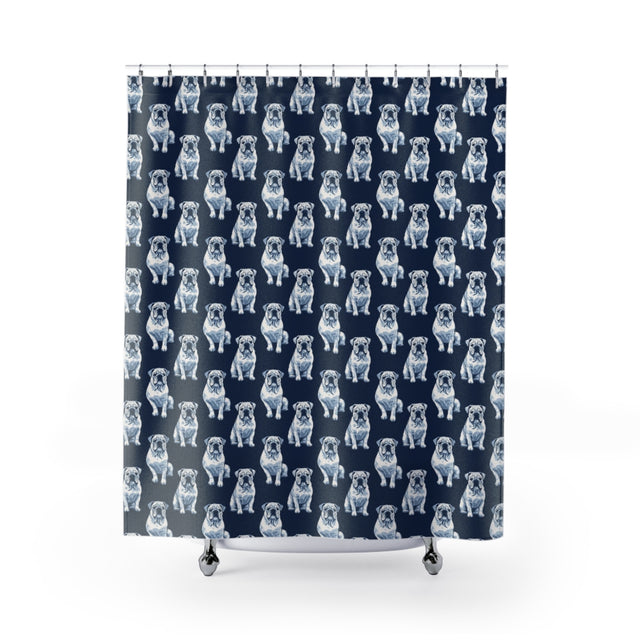 Naval Nobility Bulldogs Shower Curtain