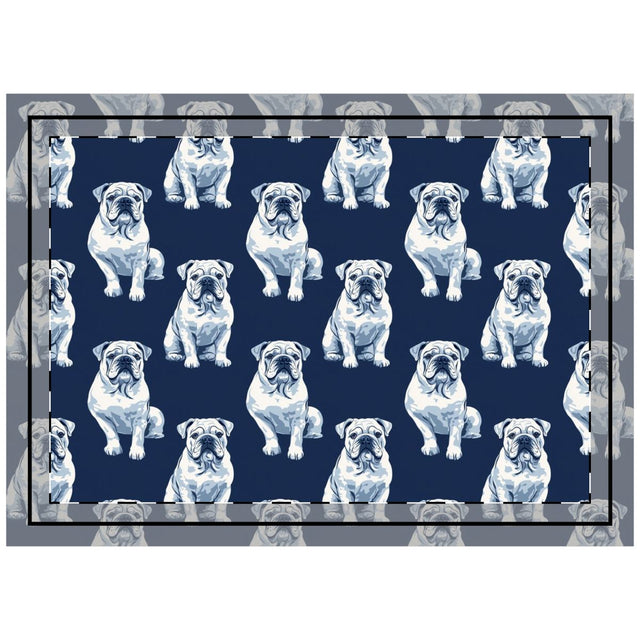 Naval Nobility Bulldogs Throw Pillow