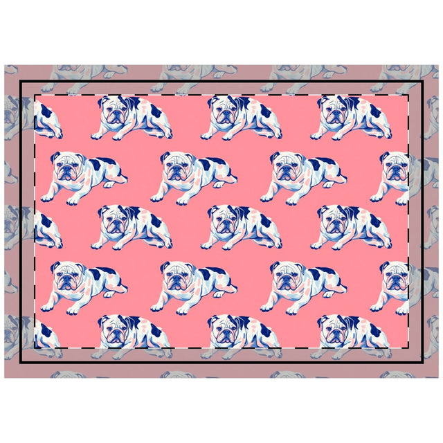 Navy Dreams Bulldogs Throw Pillow