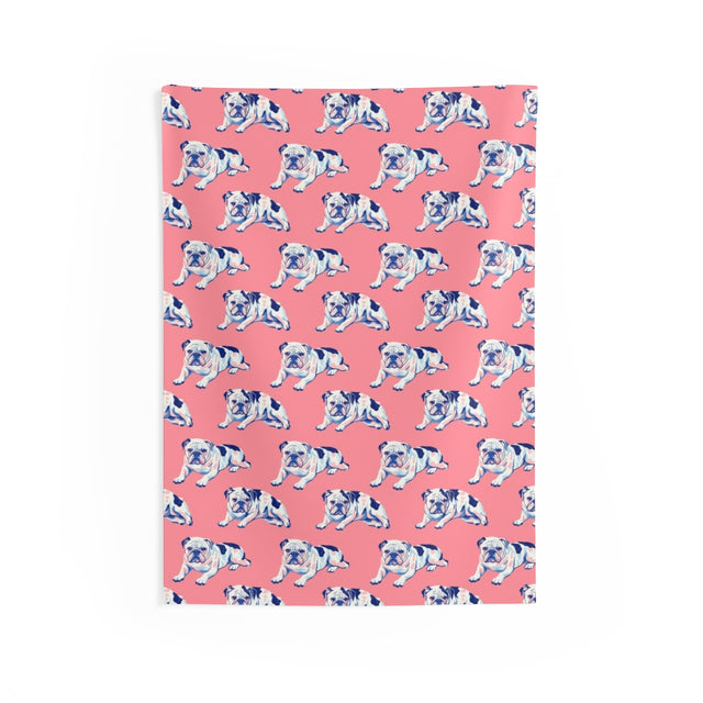 Navy Dreams Bulldogs Wall Tapestry