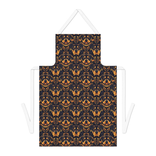 Navy Folk Flames Apron