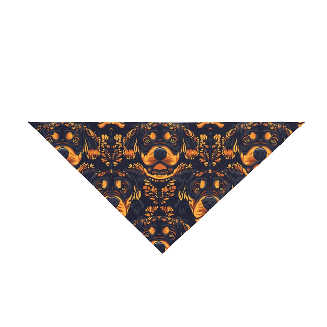 Navy Folk Flames Pet Bandana
