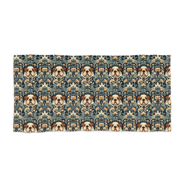 Navy Garden Bulldogs Beach Towel