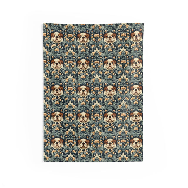 Navy Garden Bulldogs Wall Tapestry