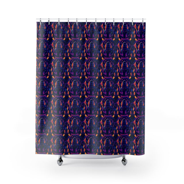 Neon Dreams Rottweiler Shower Curtain