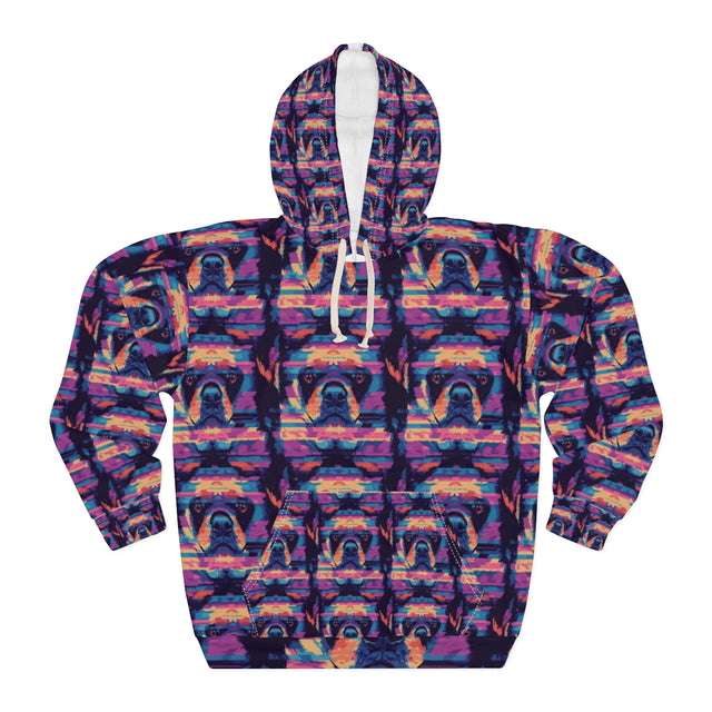 Neon Nostalgia Rottweiler Hoodie