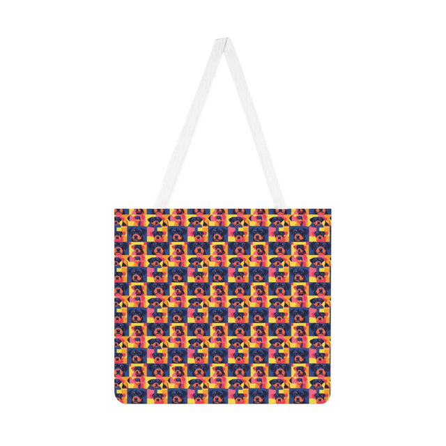 Neon Pop Rottweilers Tote Bag
