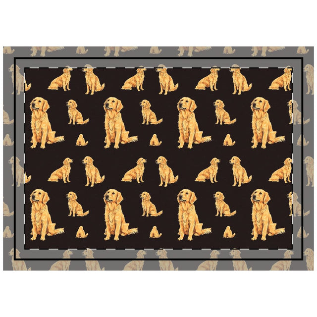 Noble Amber Retrievers Throw Pillow
