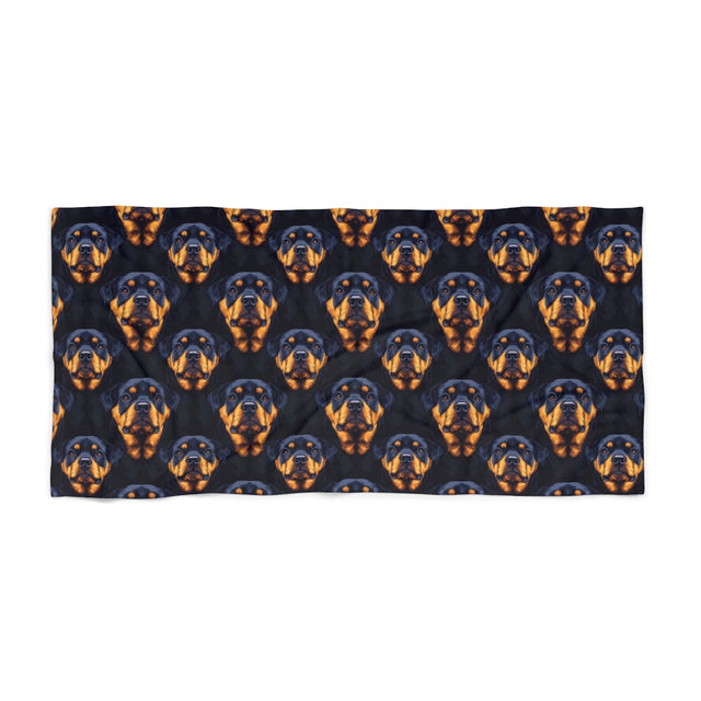 Noble Guardian Rottweilers Beach Towel
