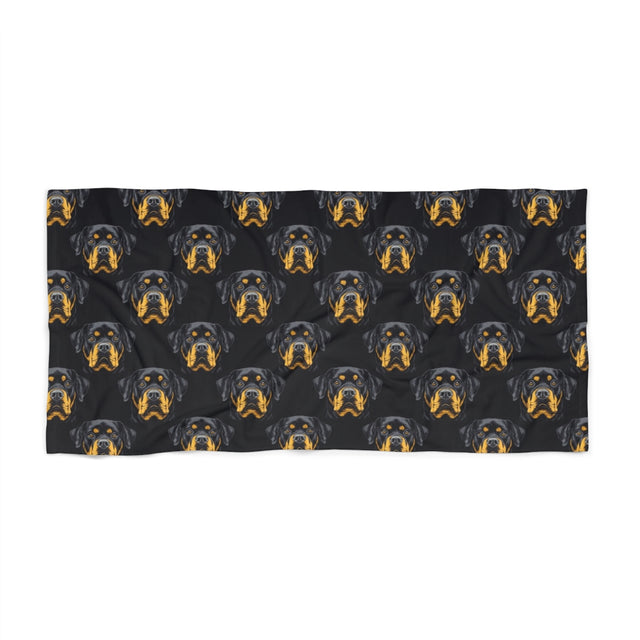 Noble Shadows Rottweiler Beach Towel