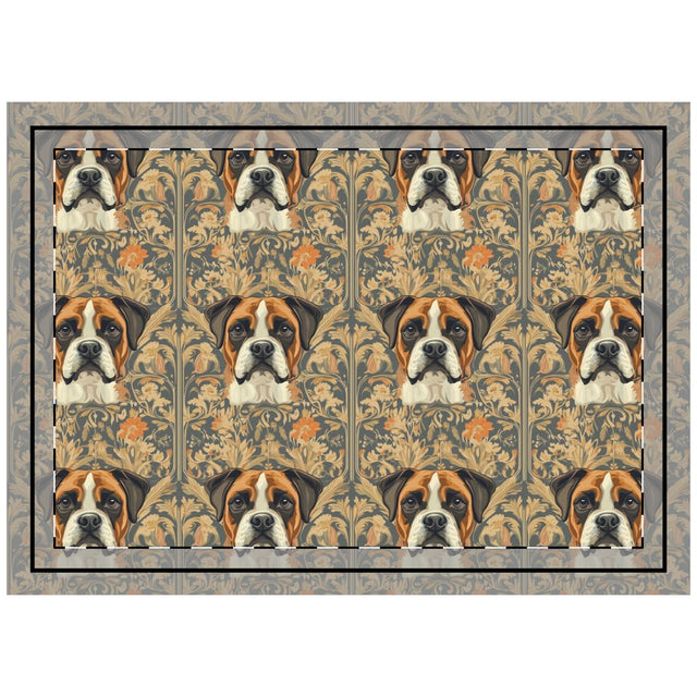 Noble Victorian Boxers Throw Pillow