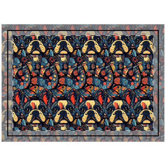 Ocean Depths Frenchies Throw Pillow
