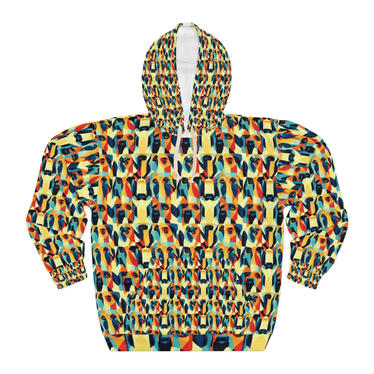 Orange Cubist Companions Hoodie