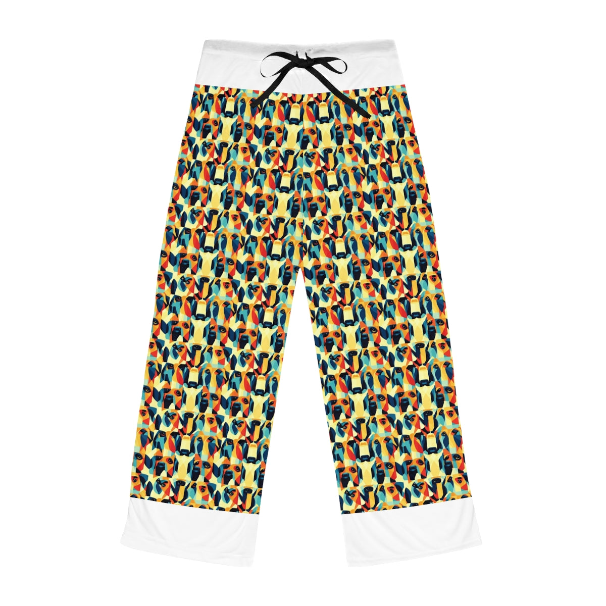Orange Cubist Companions Pajama Pants