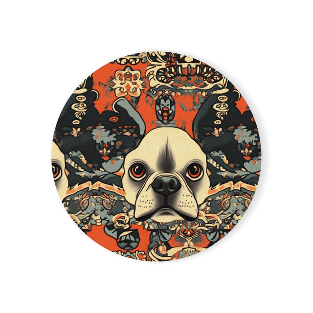 Ornamental Frenchie Tapestry Coasters