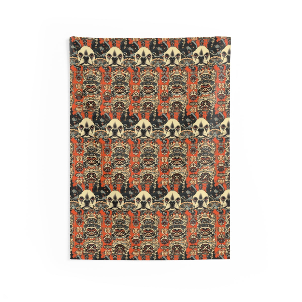 Ornamental Frenchie Tapestry Wall Tapestry