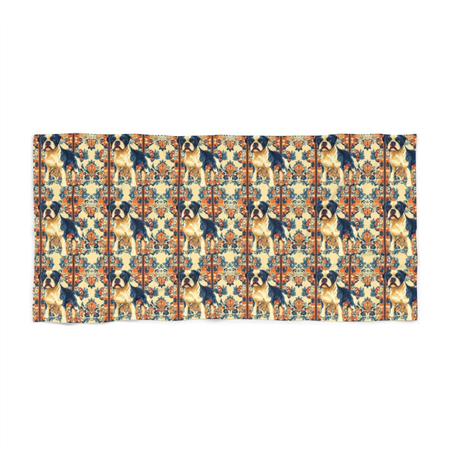 Ornamental Garden Boxer Beach Towel