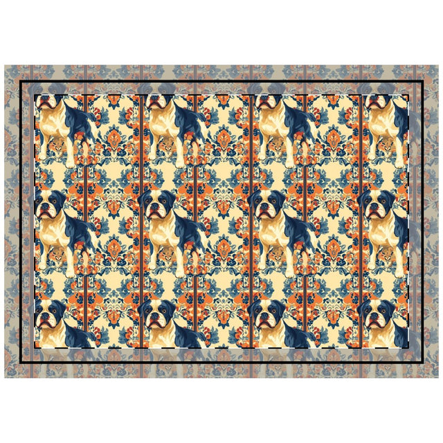 Ornamental Garden Boxer Throw Pillow