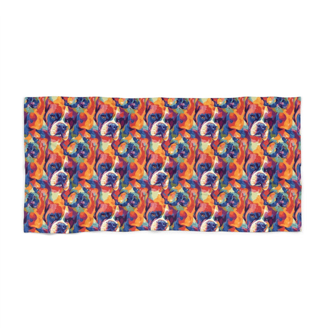 Painterly Kaleidoscope Boxers Beach Towel