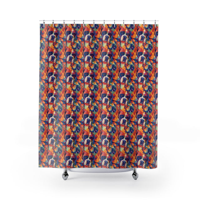 Painterly Kaleidoscope Boxers Shower Curtain