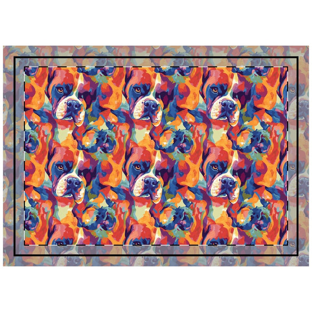 Painterly Kaleidoscope Boxers Throw Pillow