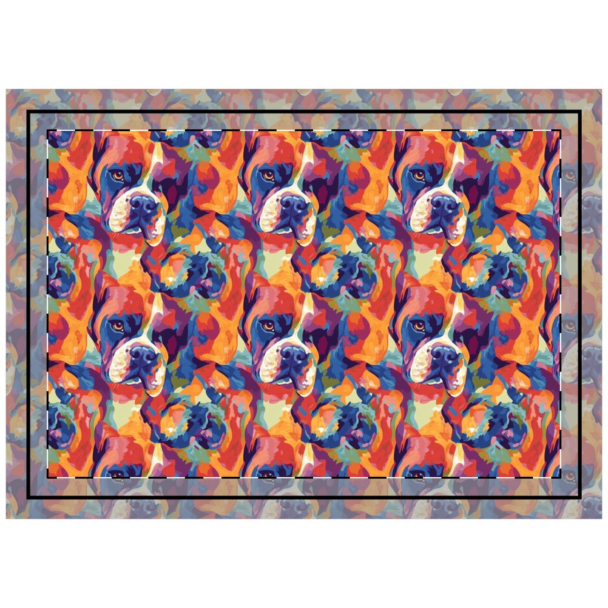 Painterly Kaleidoscope Boxers Throw Pillow