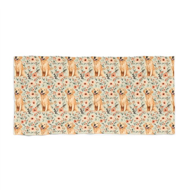 Peach Blossom Golden Hour Beach Towel