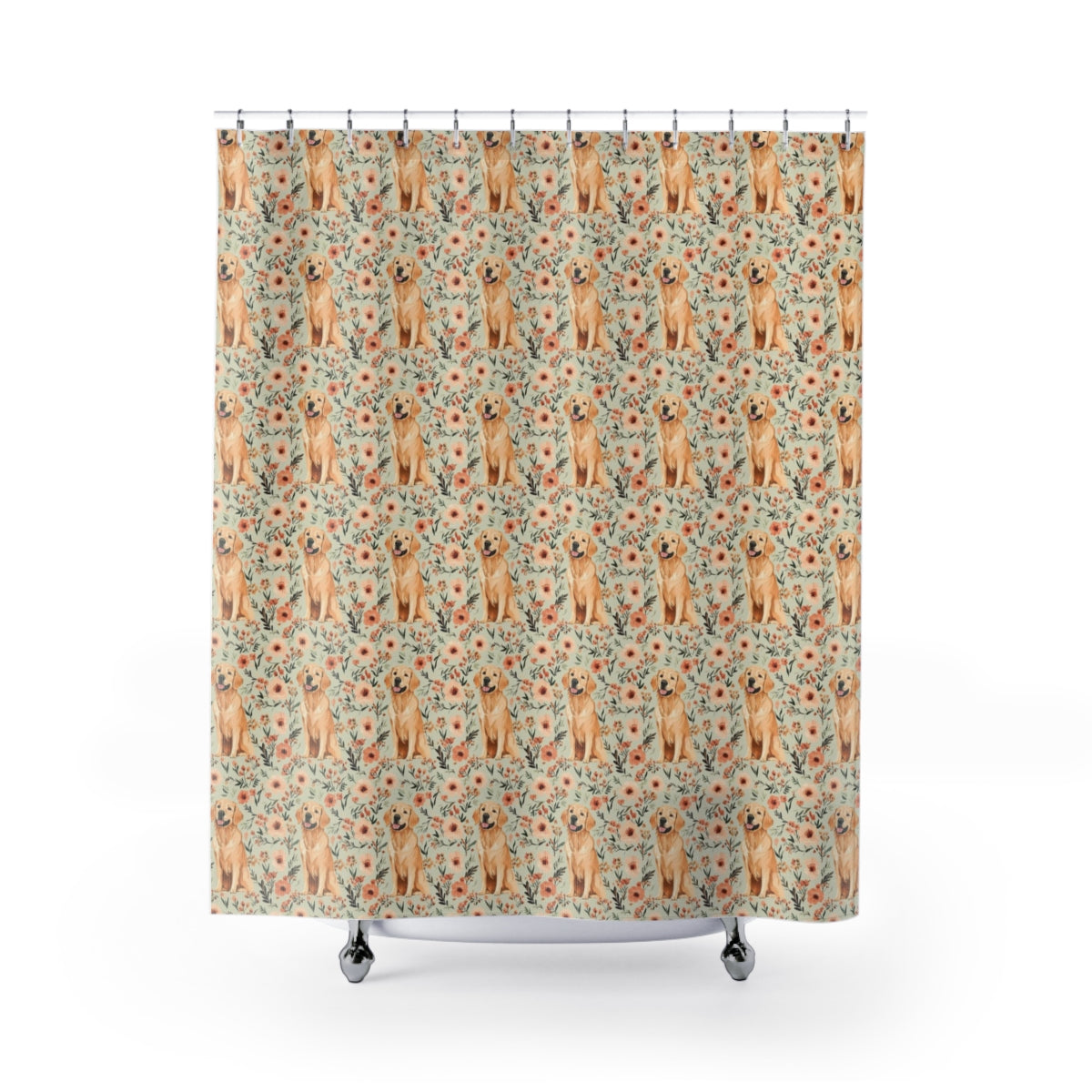 Peach Blossom Golden Hour Shower Curtain