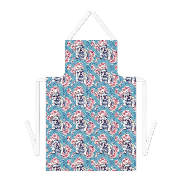 Peony Garden Bulldogs Apron