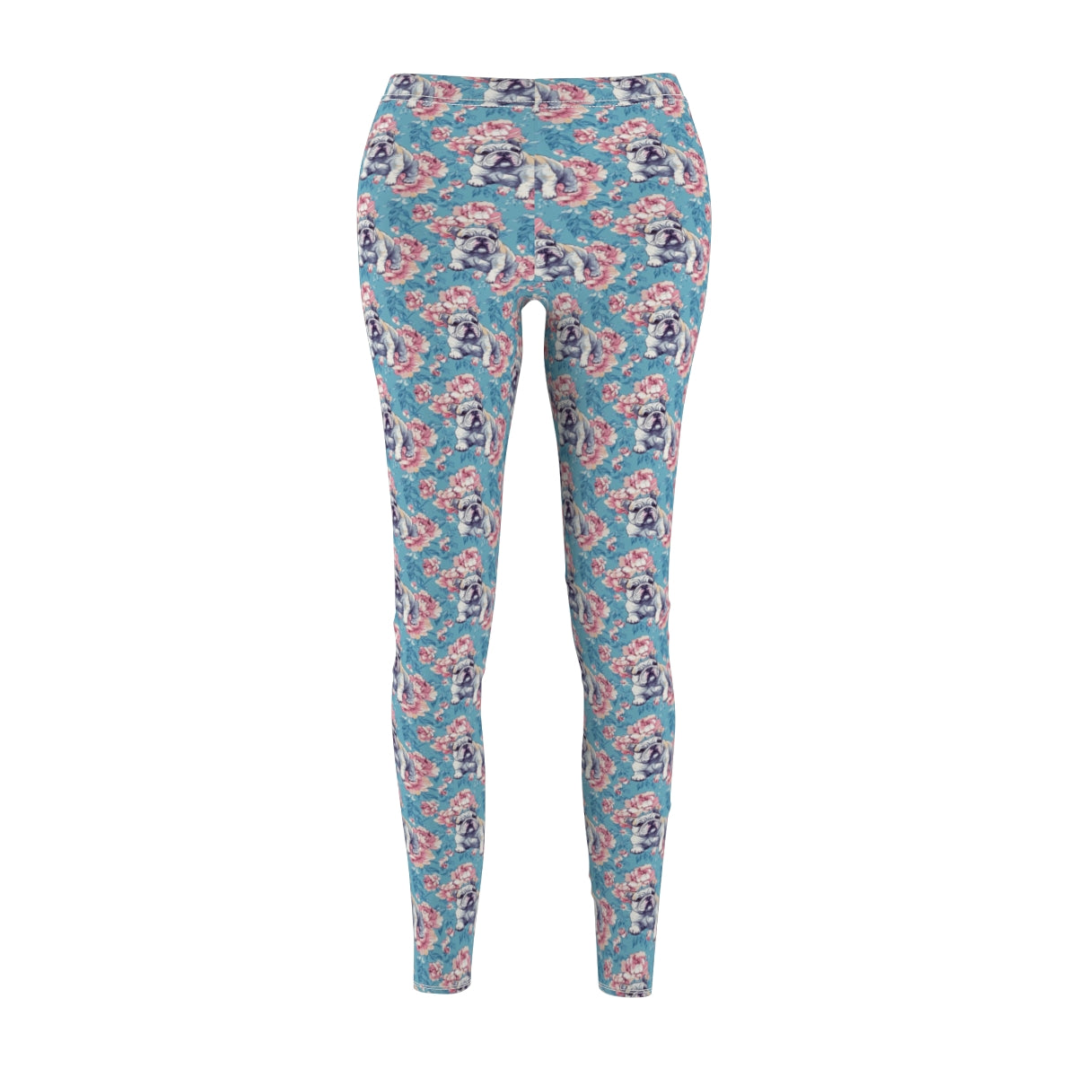 Peony Garden Bulldogs Leggings