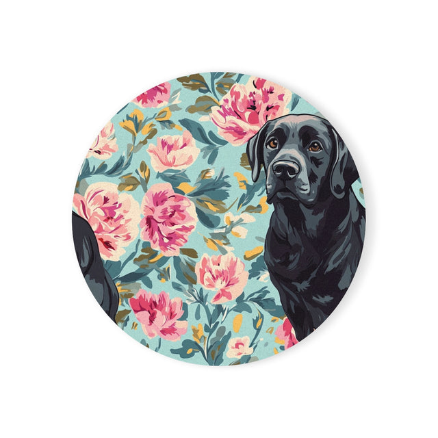 Peony Garden Labradors Coasters