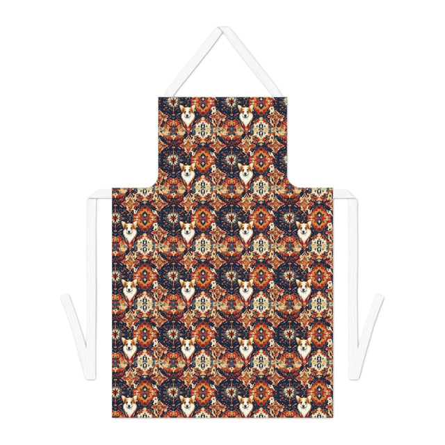 Persian Garden Corgis Apron