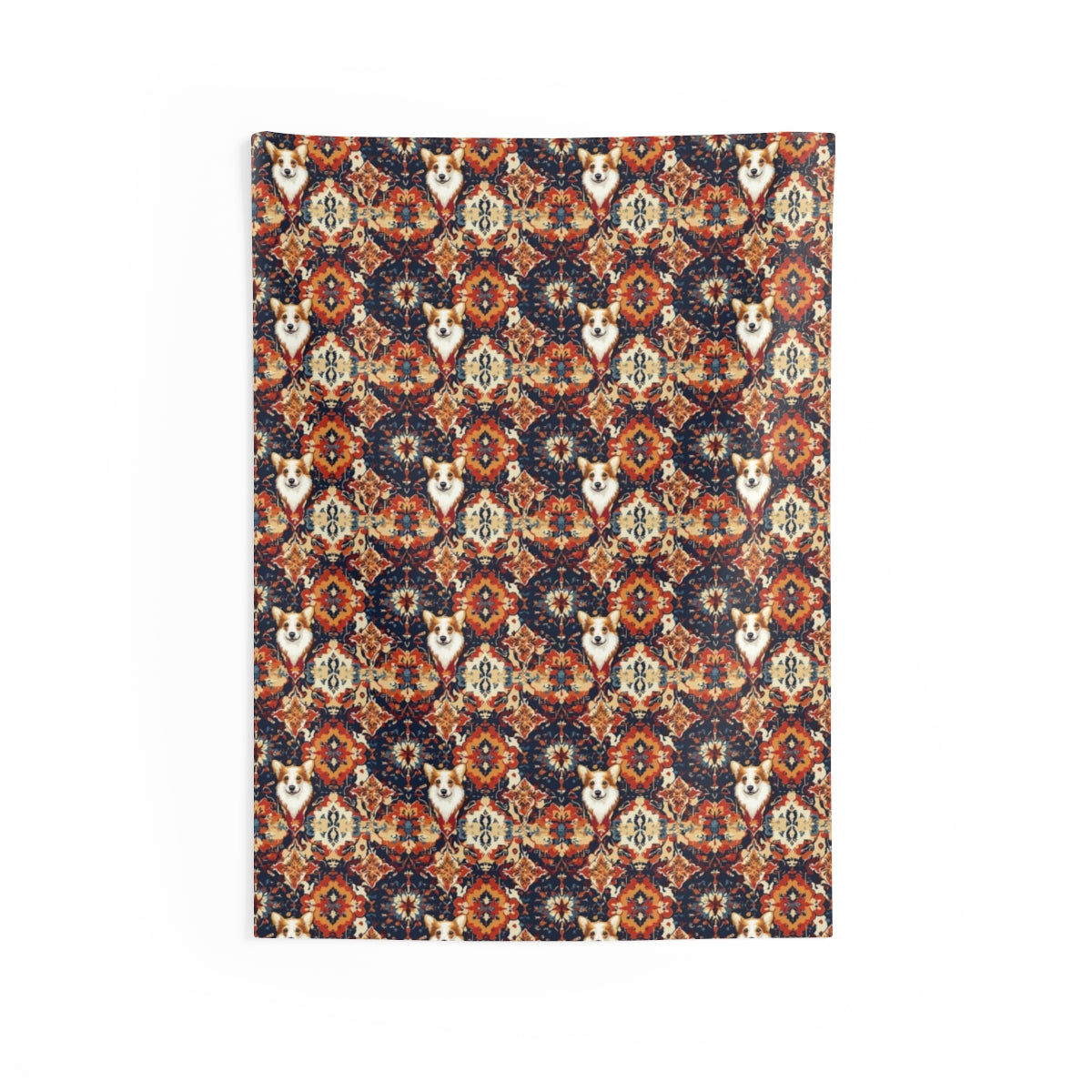 Persian Garden Corgis Wall Tapestry