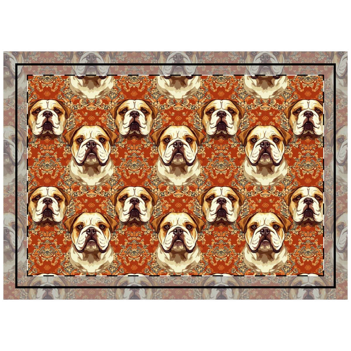 Persian Palace Bulldogs Throw Pillow