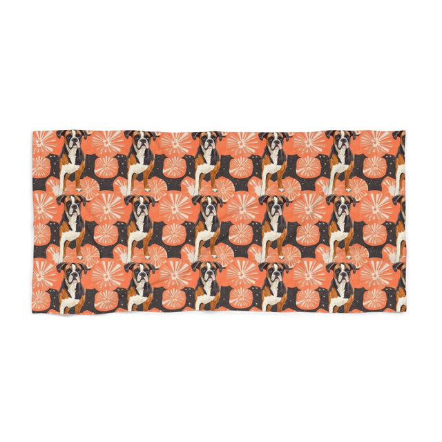 Persimmon Pop Boxers Beach Towel