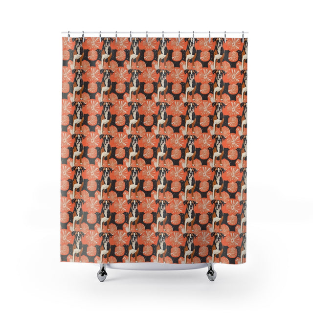 Persimmon Pop Boxers Shower Curtain
