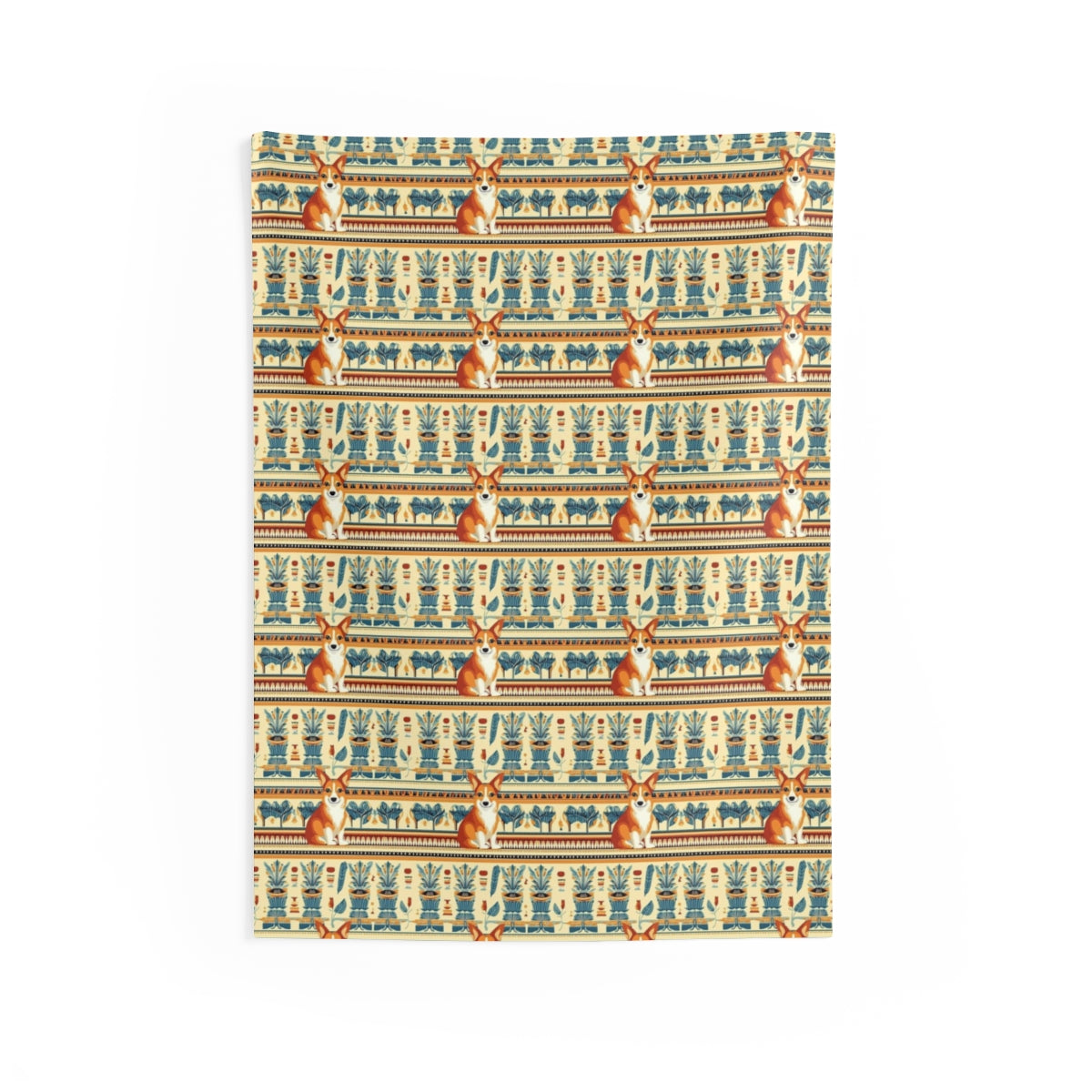 Pharaoh's Court Corgi Wall Tapestry