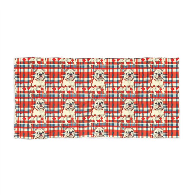 Picnic Paws Plaid Beach Towel