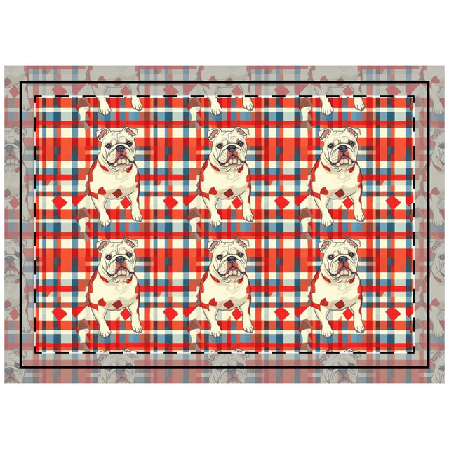 Picnic Paws Plaid Throw Pillow